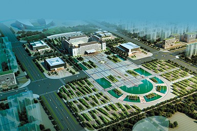 滁州市政務中心廣場鳥瞰圖（市政金杯）